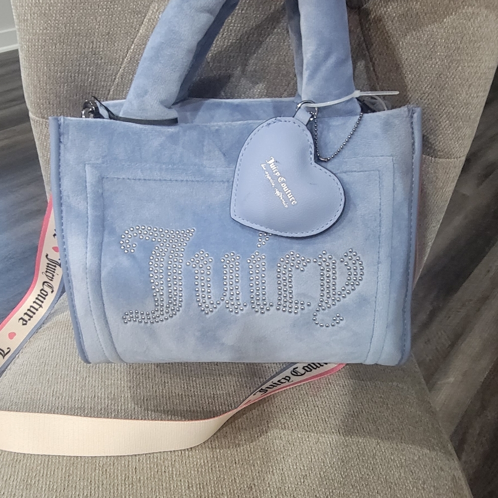 Juicy Couture Big Spender Mini Tote Handbag Slater Blue Tote Bag